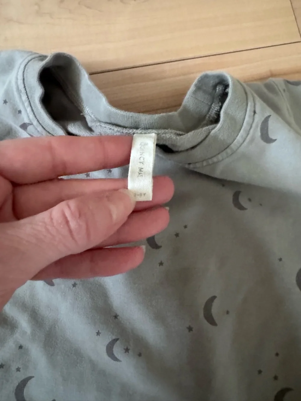 Quincy Mae Gray Moon‎ & Stars Long Sleeve Bubble Romper